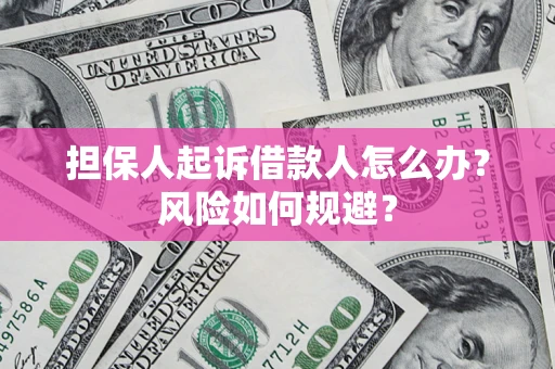 武汉担保人起诉借款人怎么办？风险如何规避？