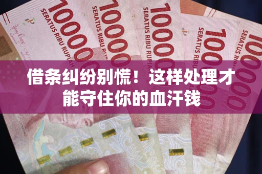 武汉借条纠纷别慌!这样处理才能守住你的血汗钱 武汉借条纠纷别慌!这样处理才能守住你的血汗钱